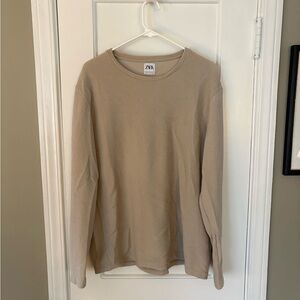 Zara Men's Waffle Textured Sweater